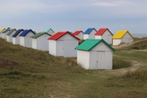 Normandy beach huts