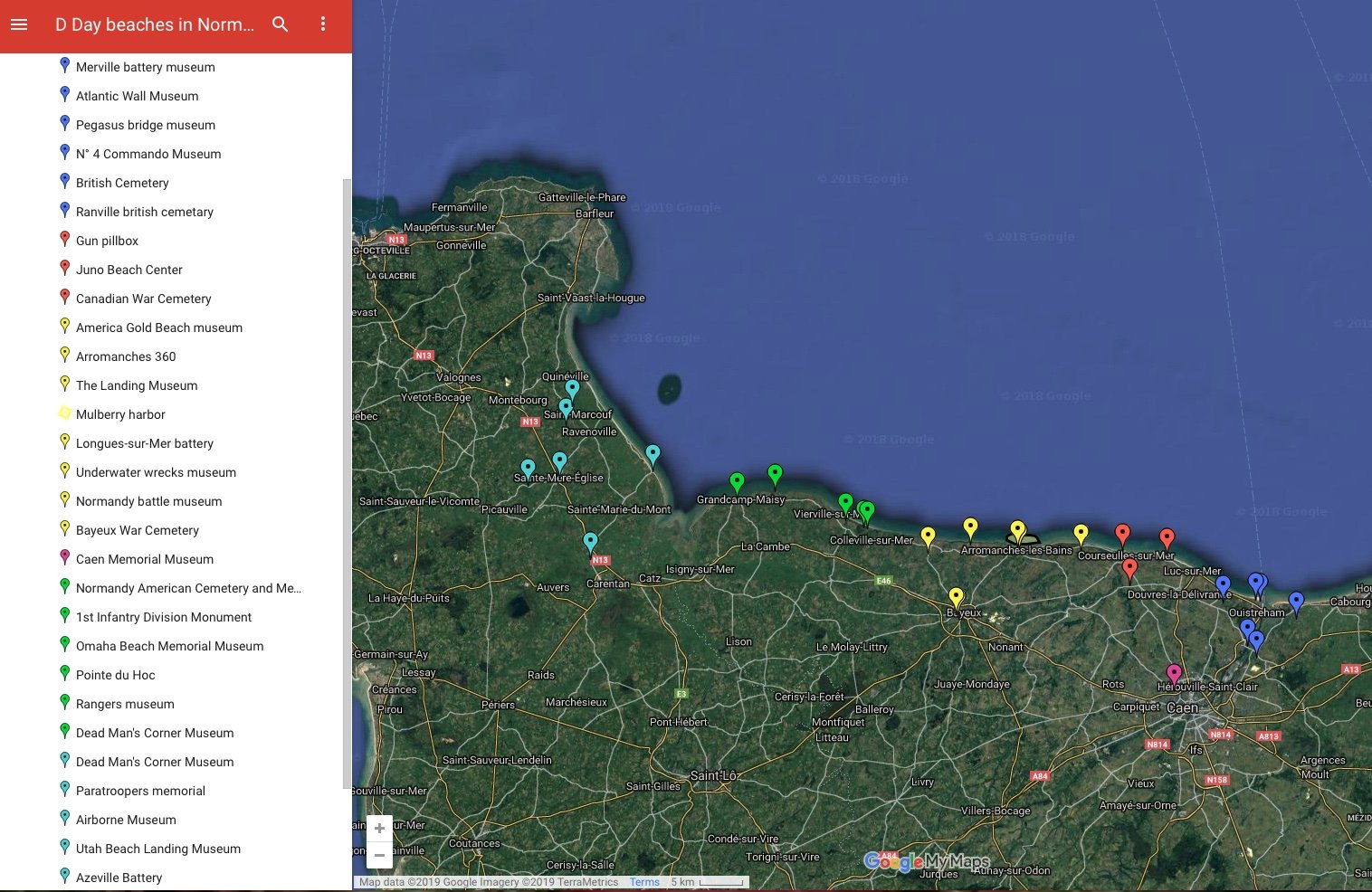 Normandy landing beaches map