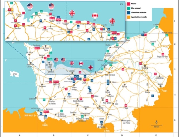 D-Day beaches map